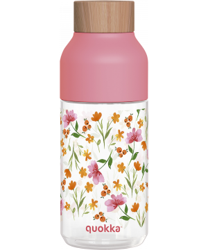 Plastová fľaša Ice Pink Flowers 570 ml