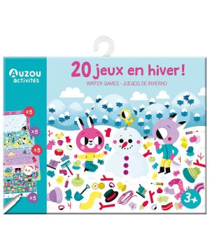 AUZOU – Zima – 20 znovupoužiteľných hier so stierateľnou fixkou (3+)