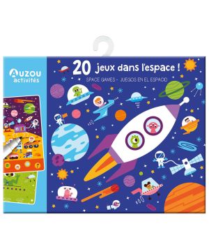 AUZOU – Vesmír – 20 znovupoužiteľných hier so stierateľnou fixkou (3+)