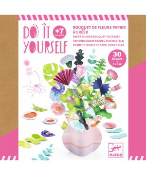 DIY-Vytvor si sám Kytica, kvety s vázičkou papierové