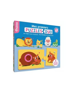 Auzou – Moje prvé dotykové puzzle DUO – Zvieratká a ich mláďatá (8 párov)