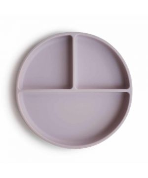 MUSHIE silikónový tanier s prísavkou - Soft Lilac