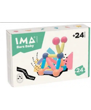 MAGNETICKÁ STAVEBNICA IMANIX IMABARS BABY – 24KS