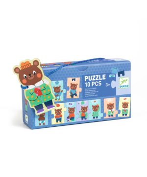 Djeco Postupové puzzle Obleč medvedíka
