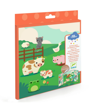 Djeco Hrubé odnimateľné nálepky Zvieratá z farmy